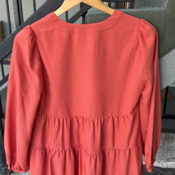 NWT Anthropologie Maeve Amber Tiered Ruffle Tunic Dress Fall Bohemian Country - Picture 9 of 9